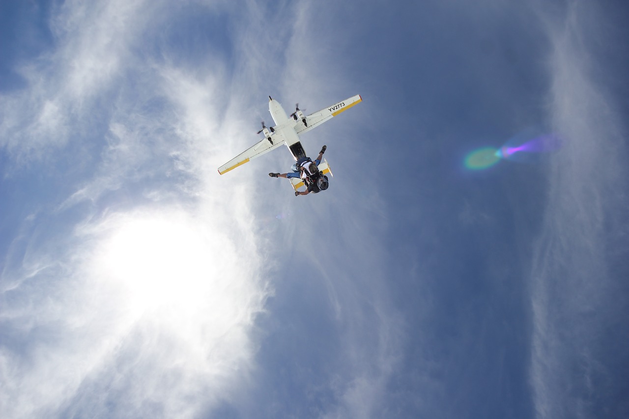 sky  tandem  jump free photo