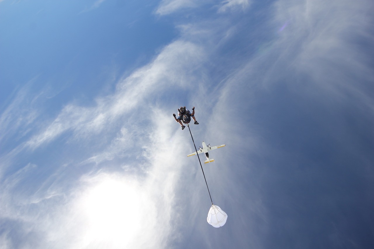 sky  tandem  jump free photo