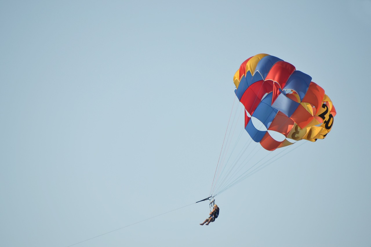 sky  parachute  adventure free photo