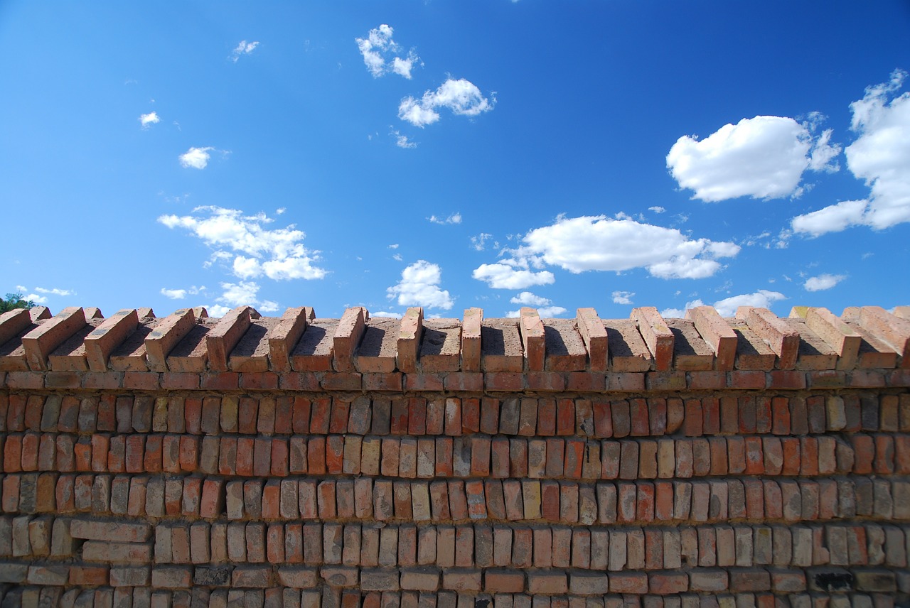 sky brick wall free photo