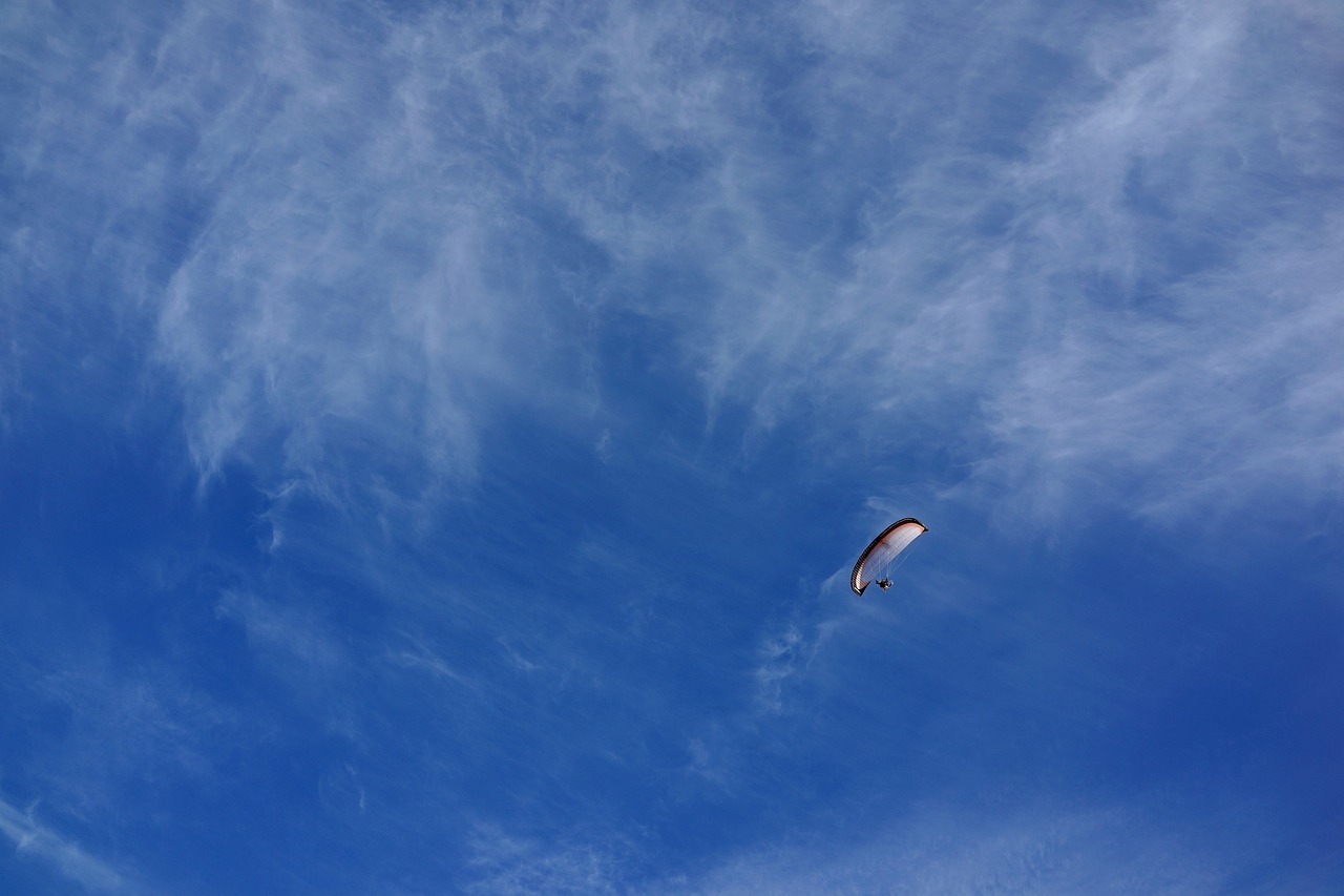 sky paraglider parachute free photo