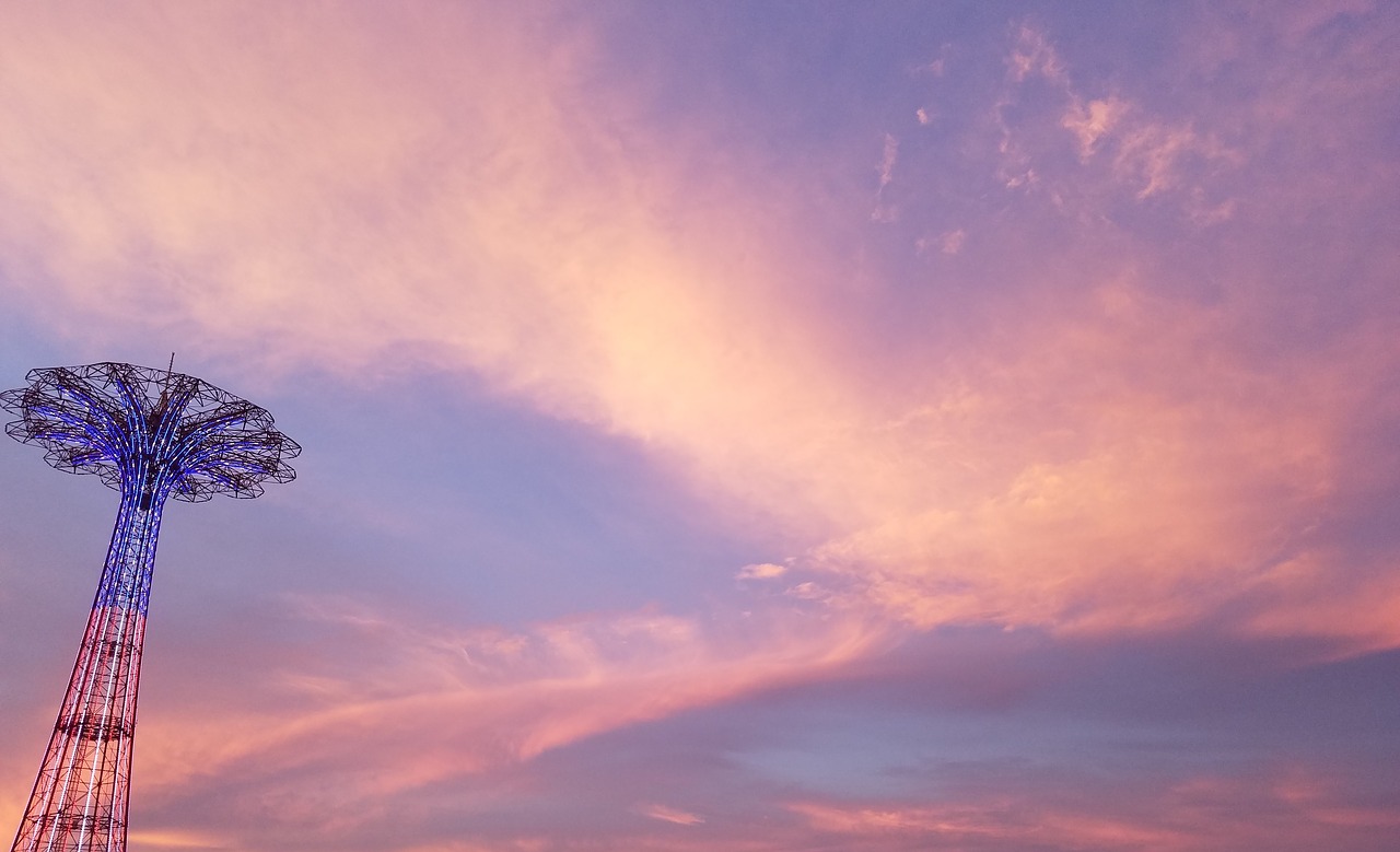 sky  pink  cotton candy free photo