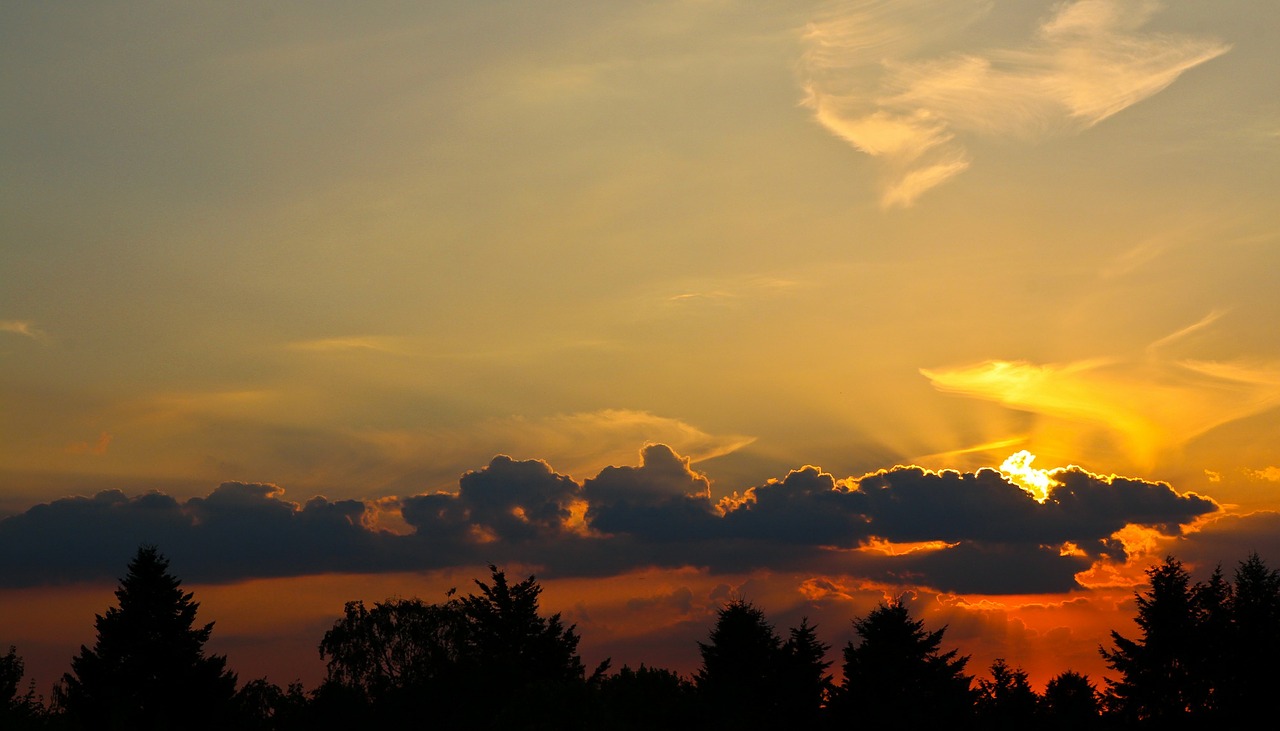 sky afterglow evening sky free photo