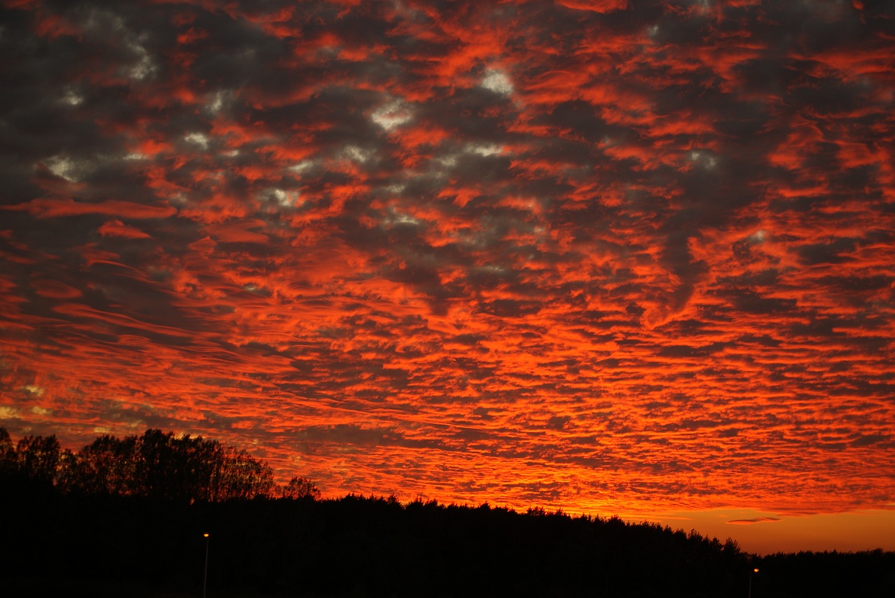 sky  clouds  red free photo