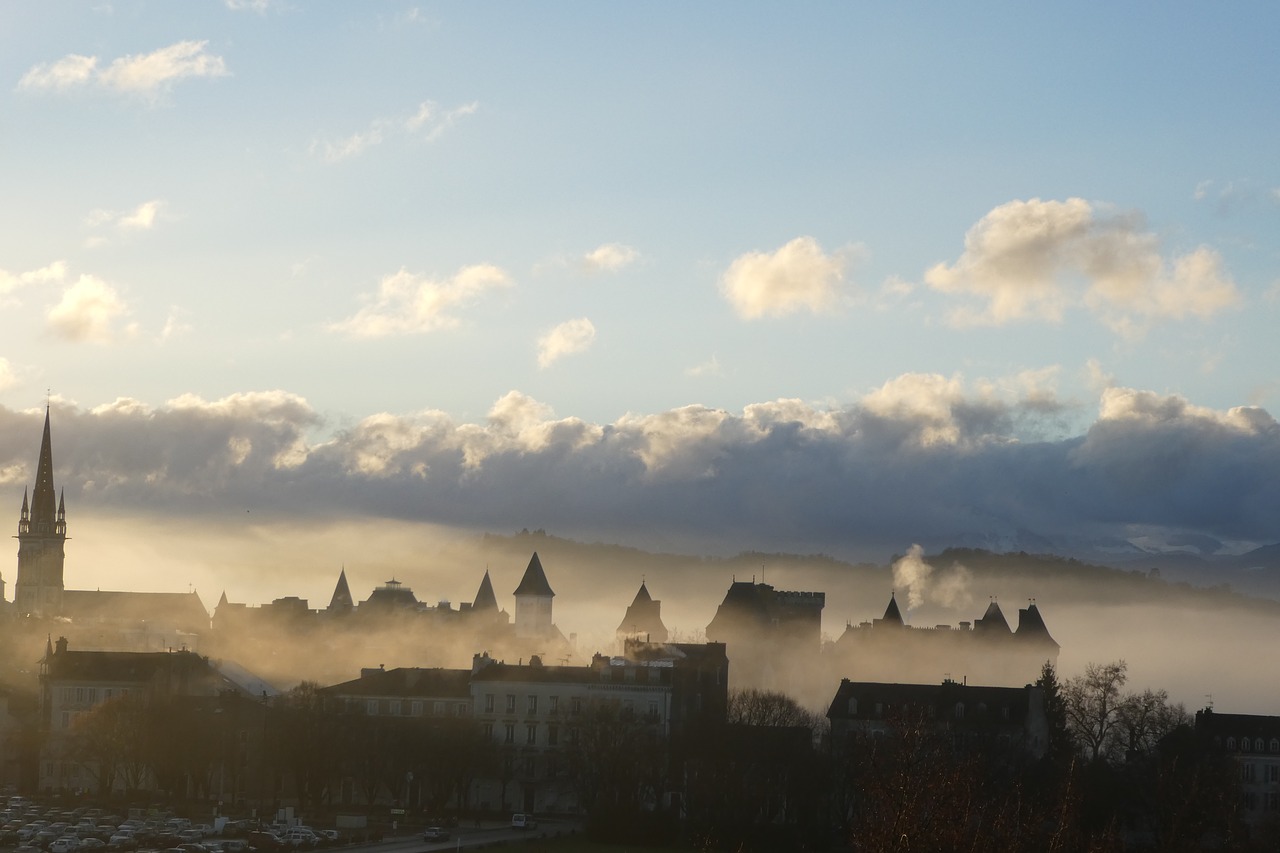 sky  pau  atlantic pyrenees free photo