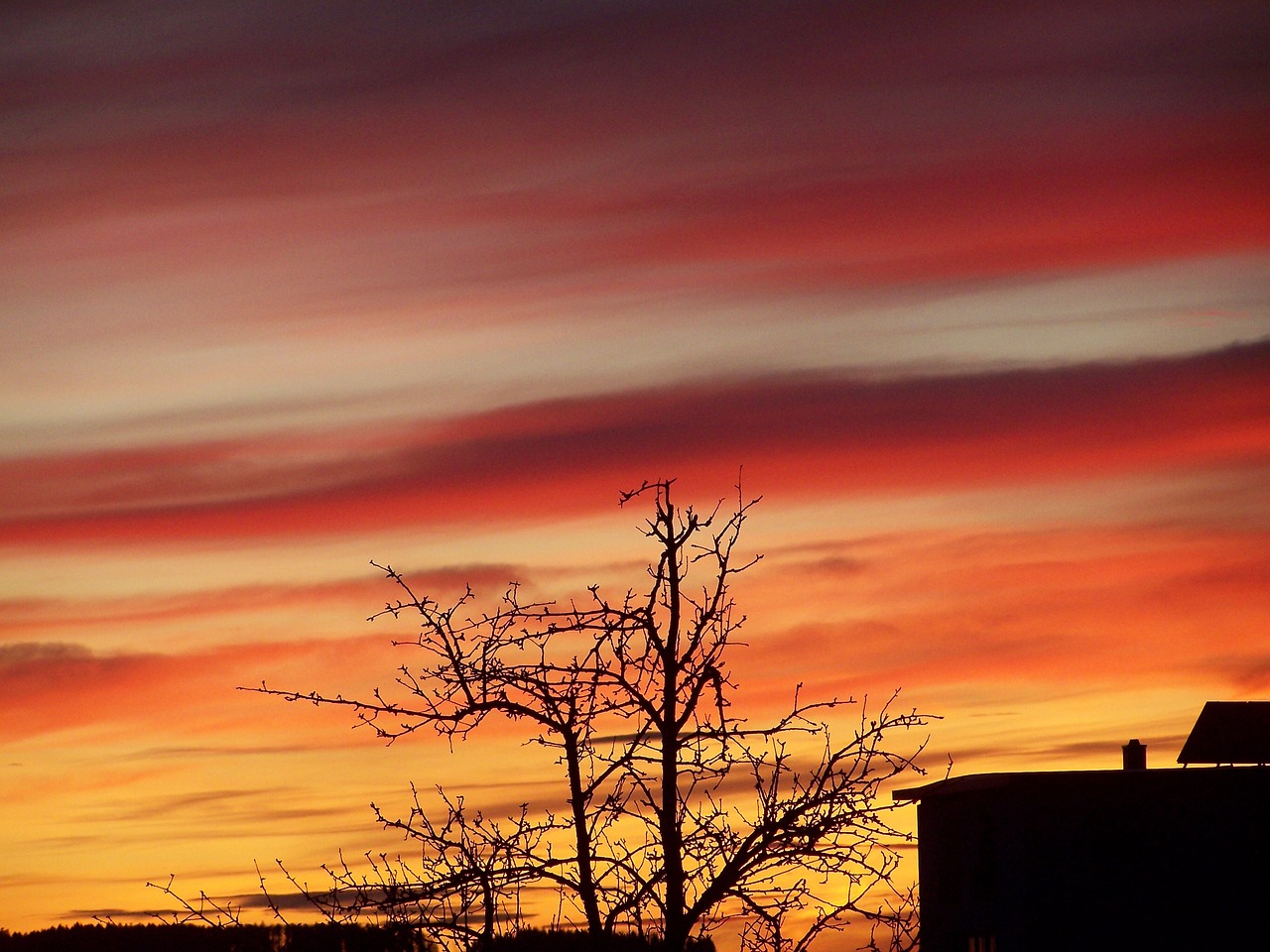 sky  afterglow  sunset free photo