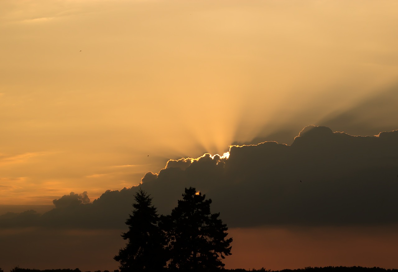 sky clouds evening sky free photo