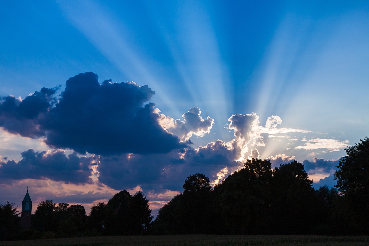 sky  clouds  rays free photo