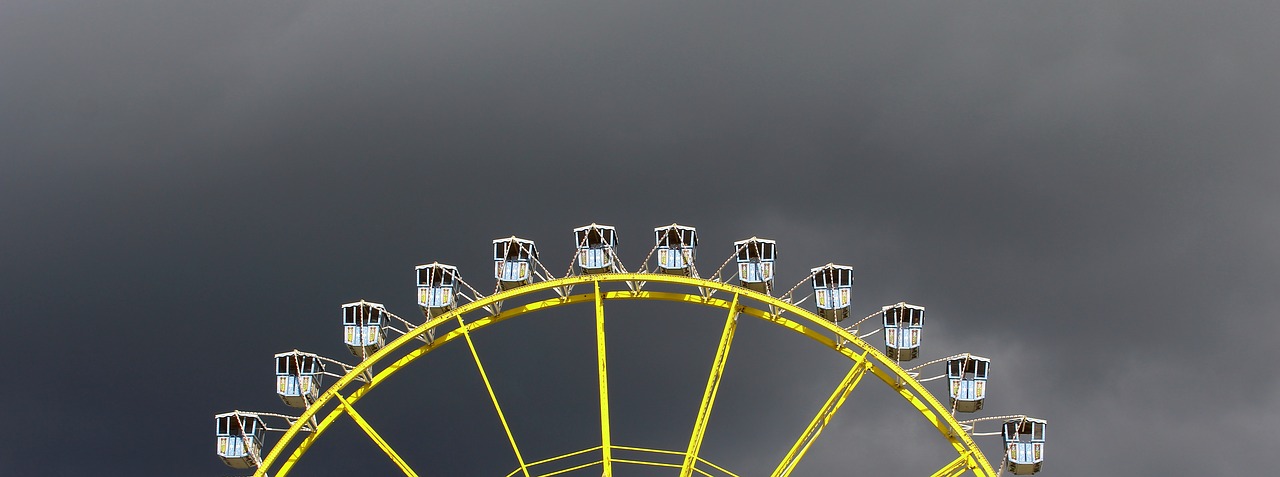 sky  grey  ferris wheel free photo