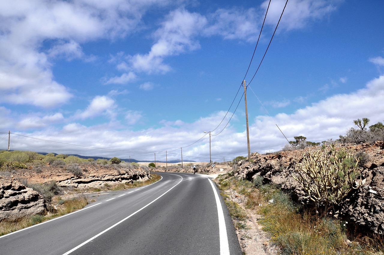 sky  clouds  road free photo