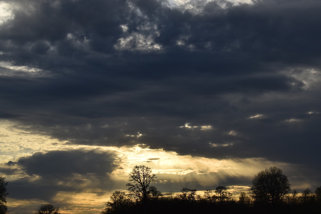 sky  sun  rays free photo