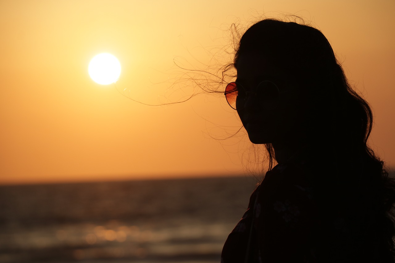 sky  evening  girl free photo