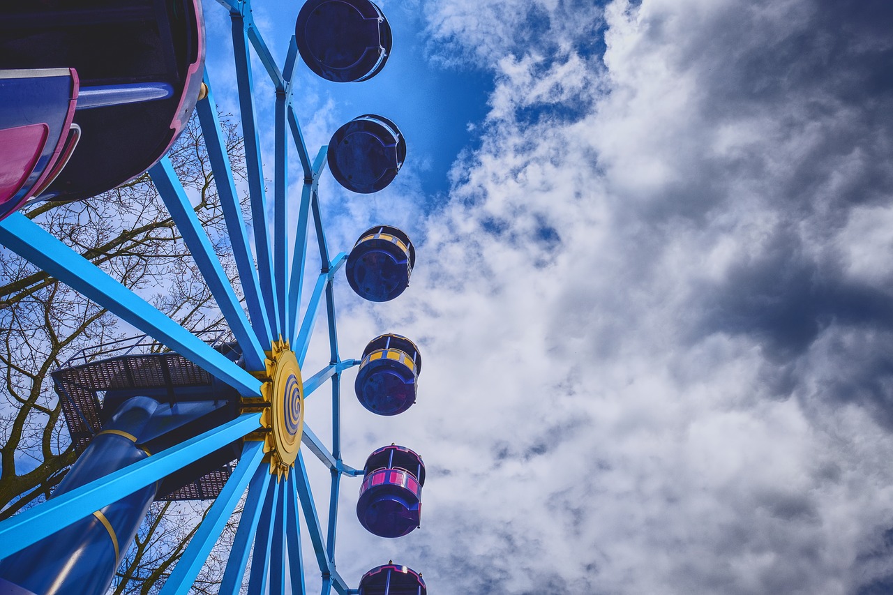 sky  clouds  ferris wheel free photo