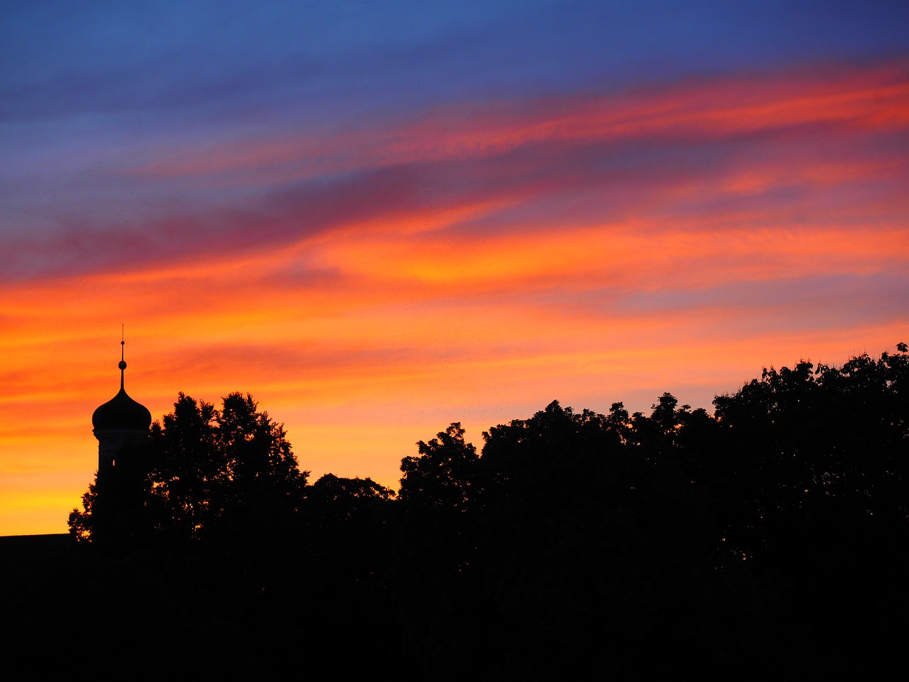 sky sunset clouds free photo