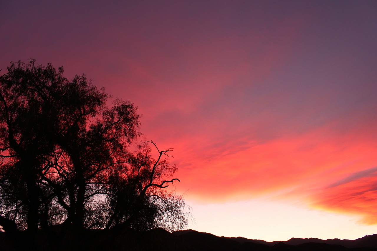 sky sunset mountain free photo