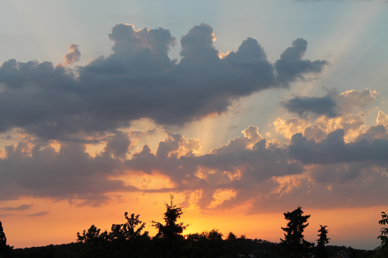 sky clouds sunset free photo