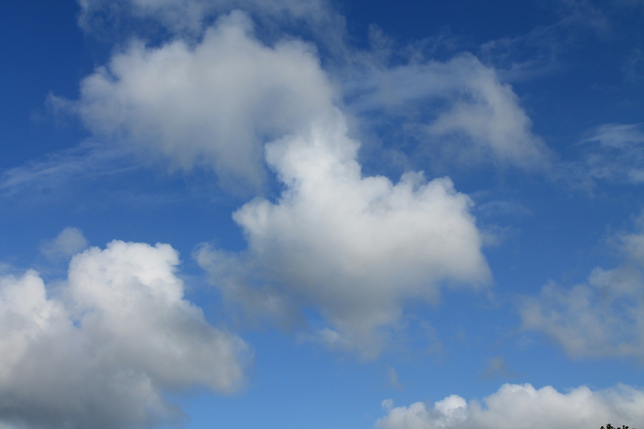 sky clouds white free photo