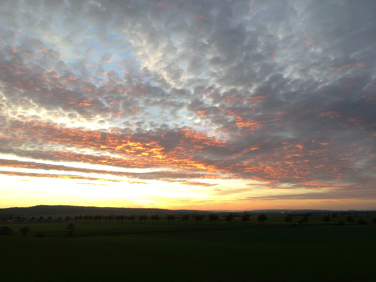 sky sunset clouds free photo