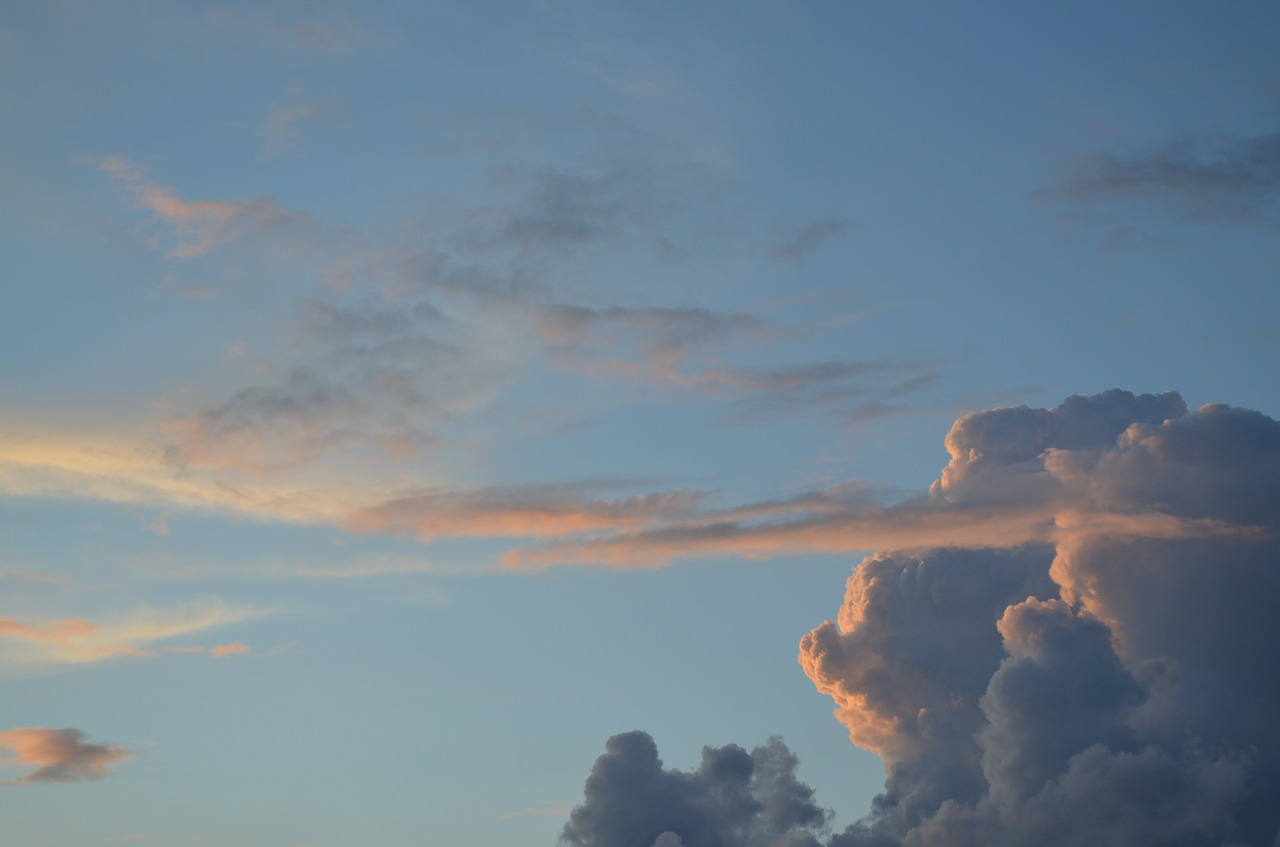 sky clouds evening free photo