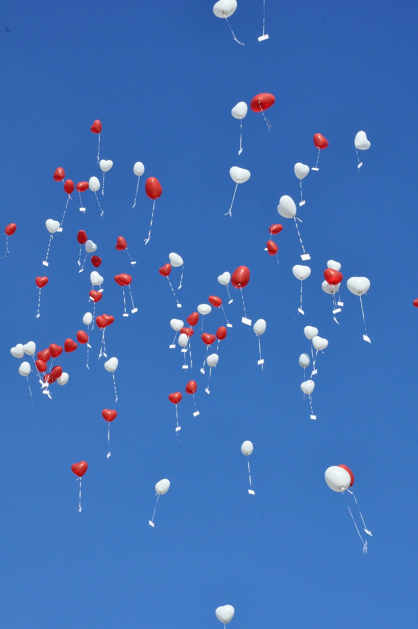 sky balloons blue free photo