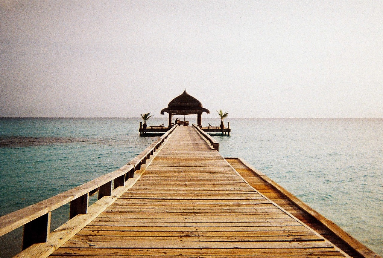 sky water pier free photo