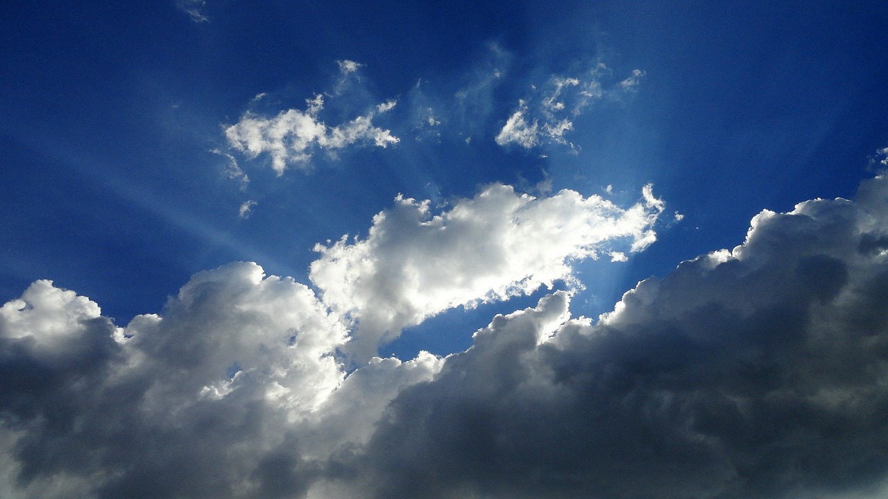 sky blue clouds free photo