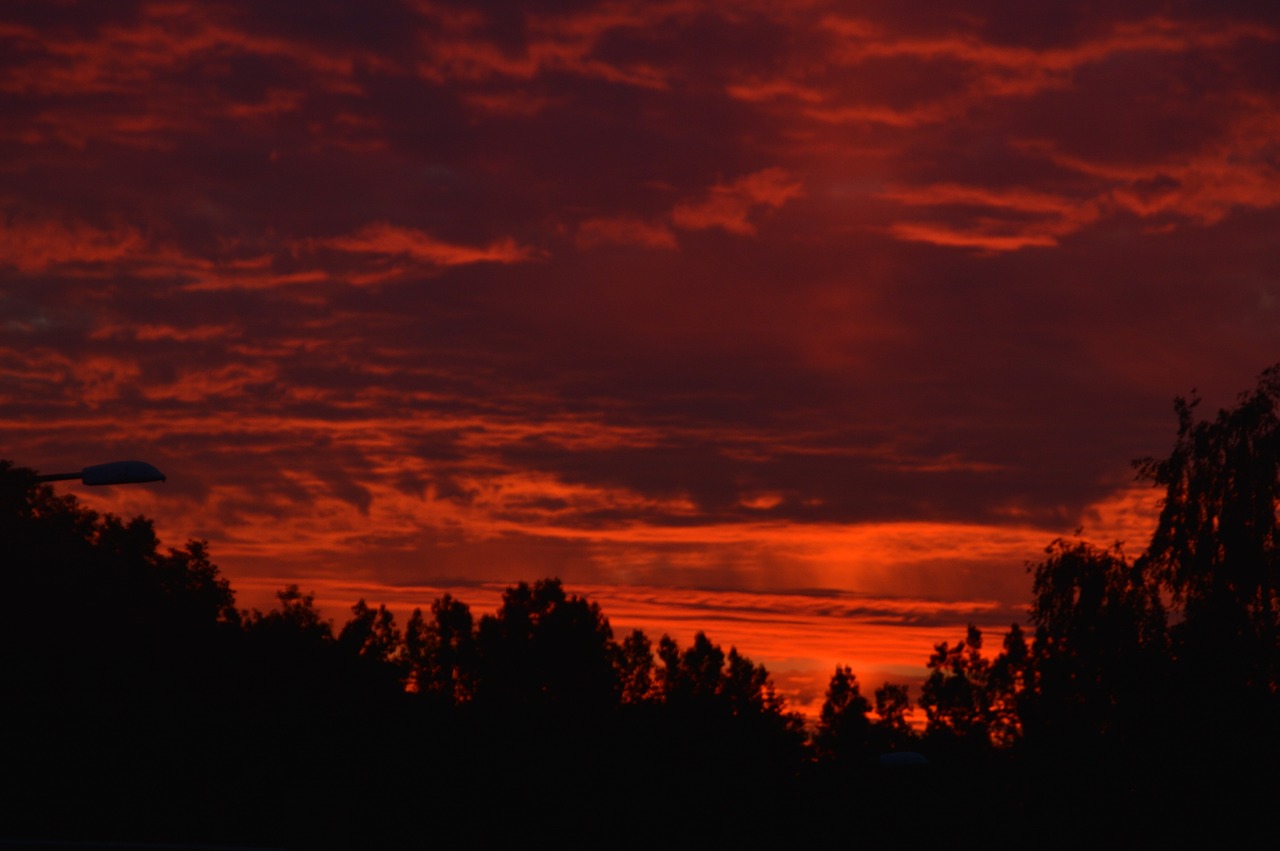 sky sunset clouds free photo