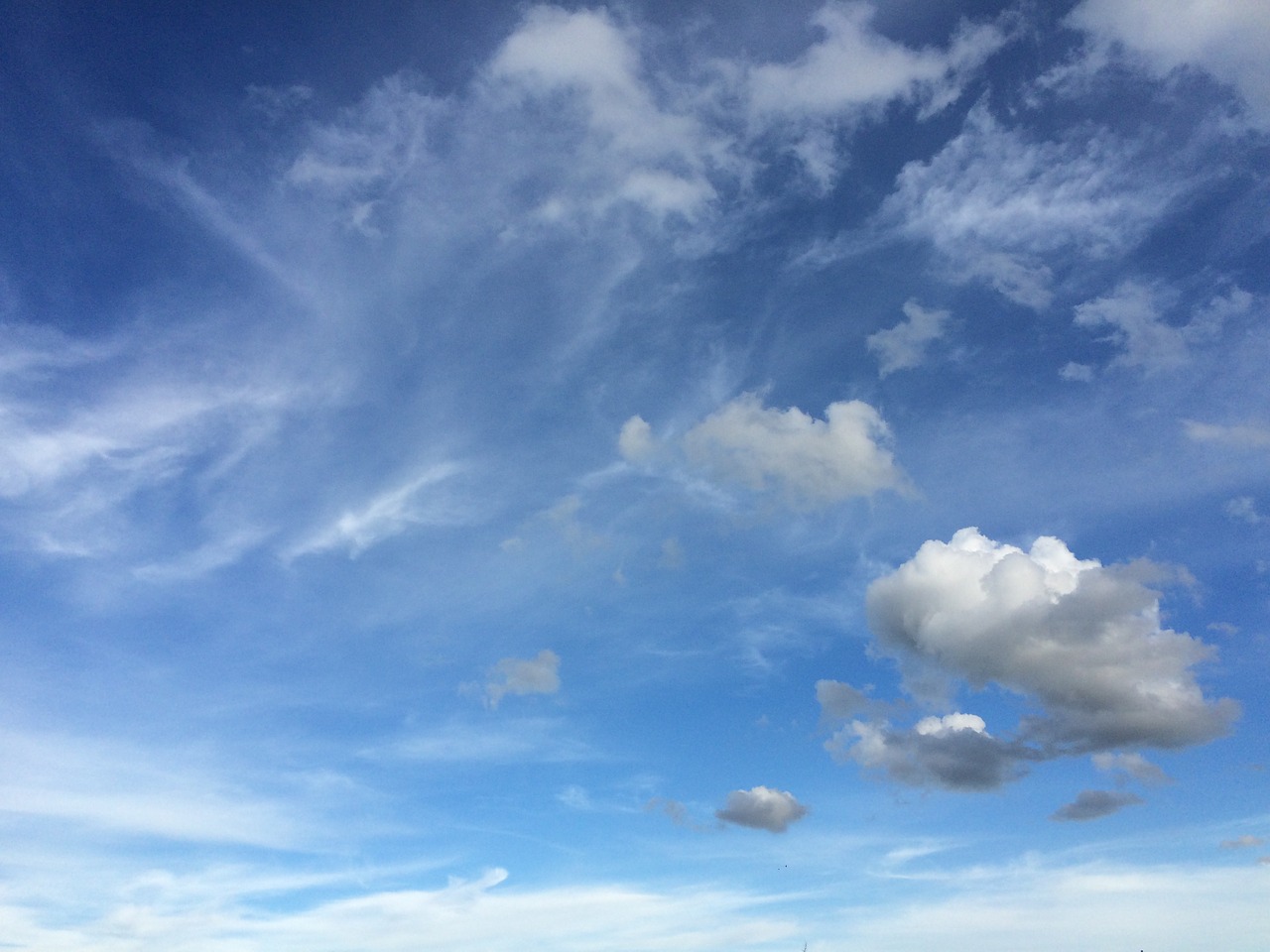 sky blue clouds free photo