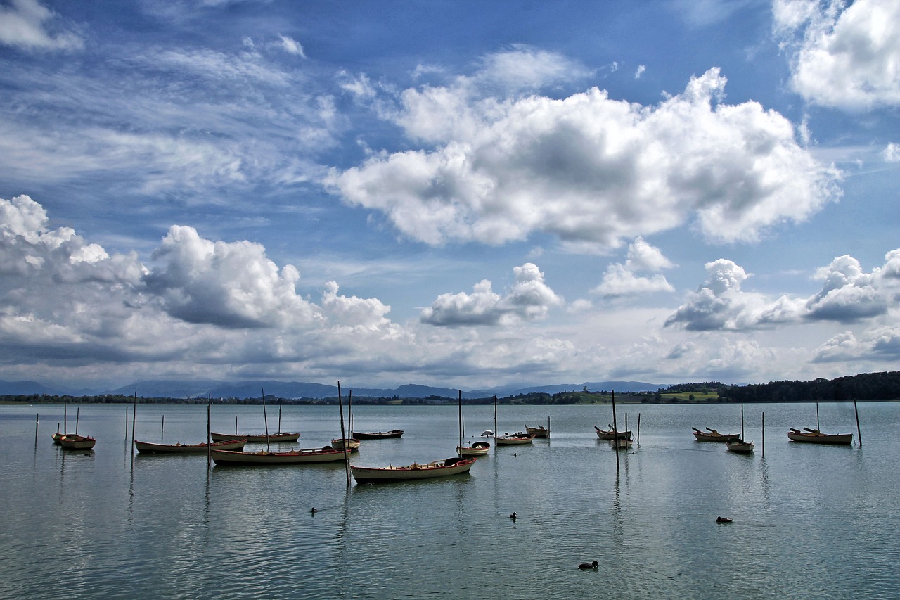 sky blue white clouds free photo