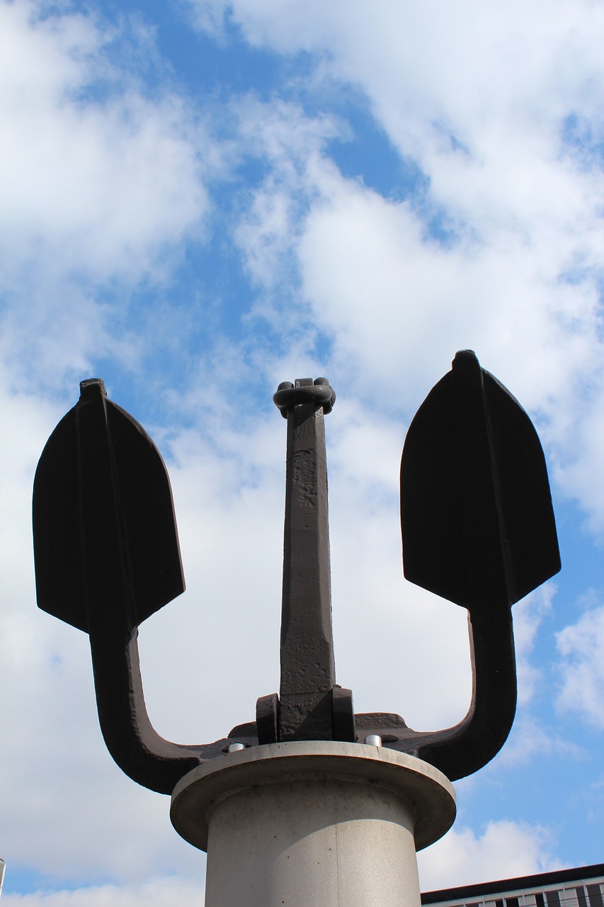 sky anchor clouds free photo