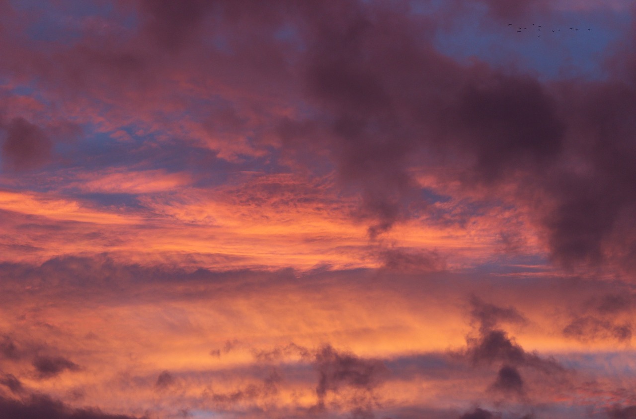 sky clouds evening free photo