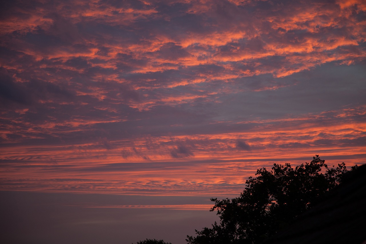 sky sunset red free photo