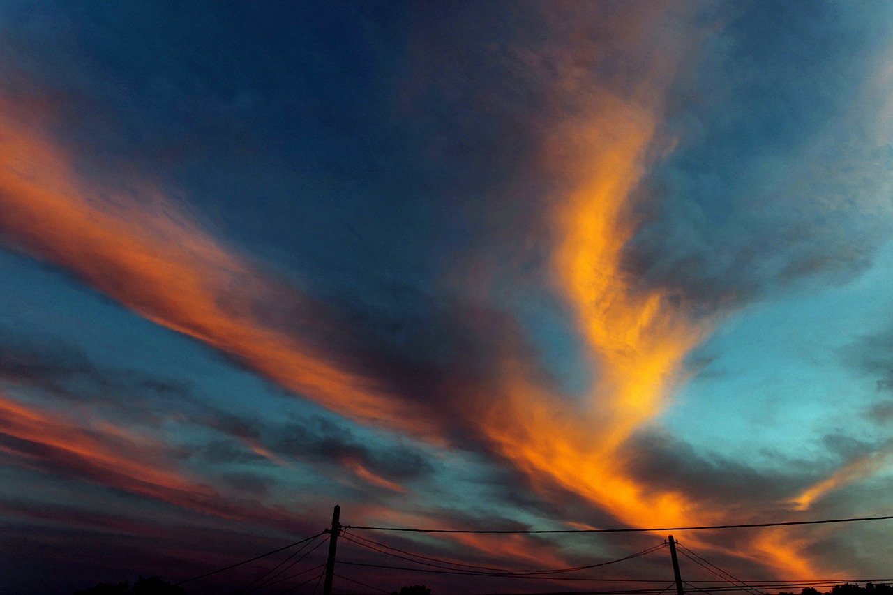 sky sunset vivid free photo