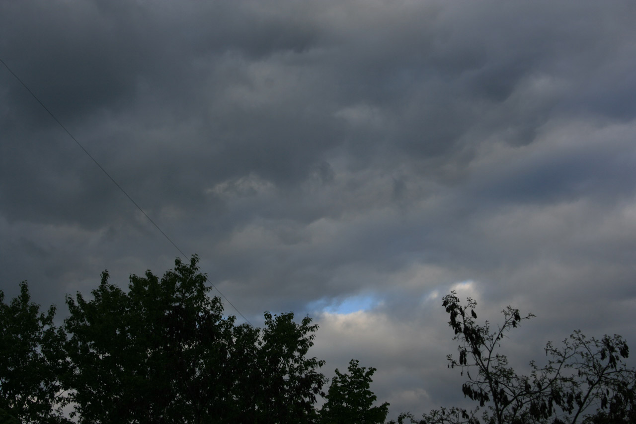 sky clouds trees free photo