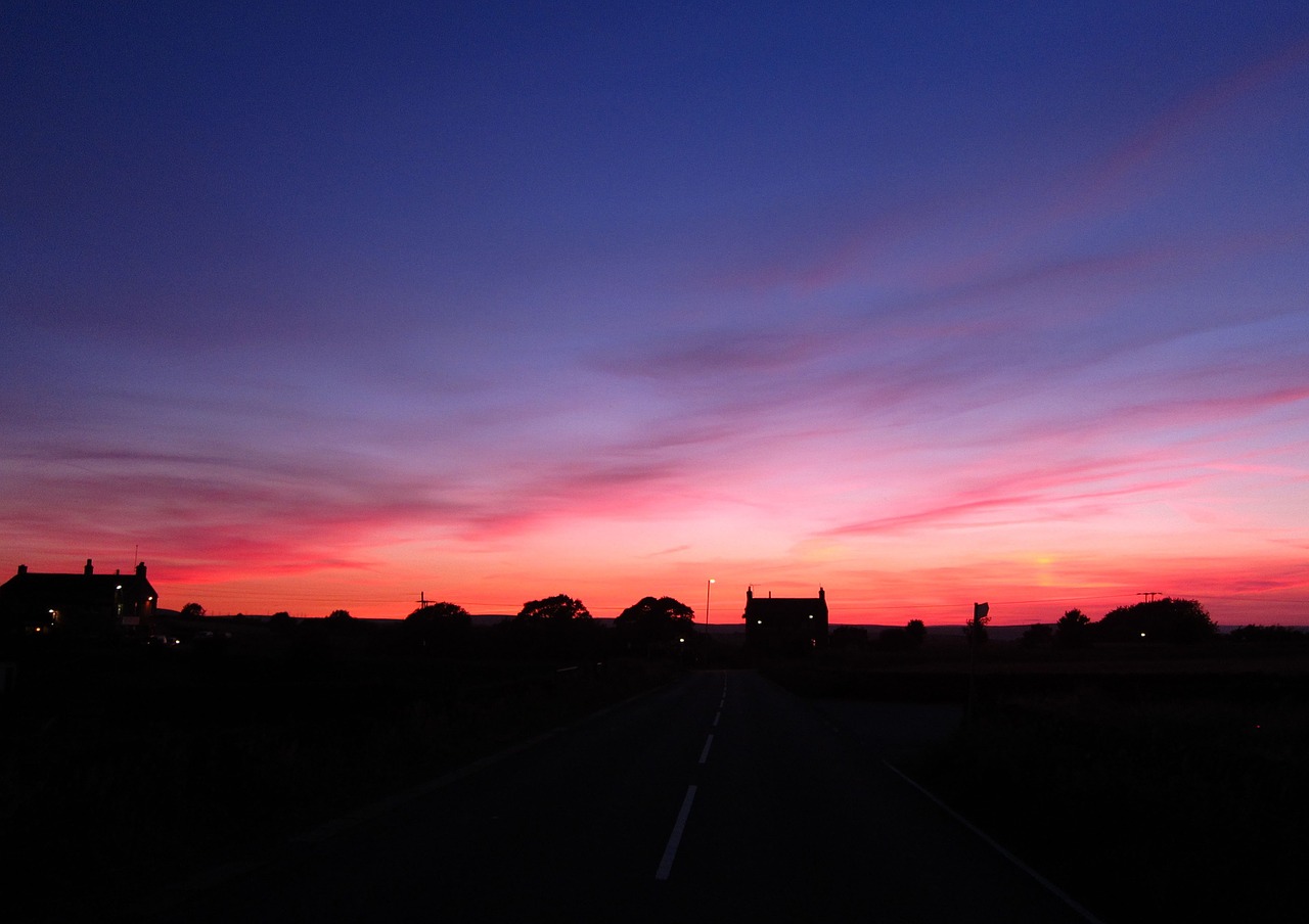 sky silhouette sunset free photo