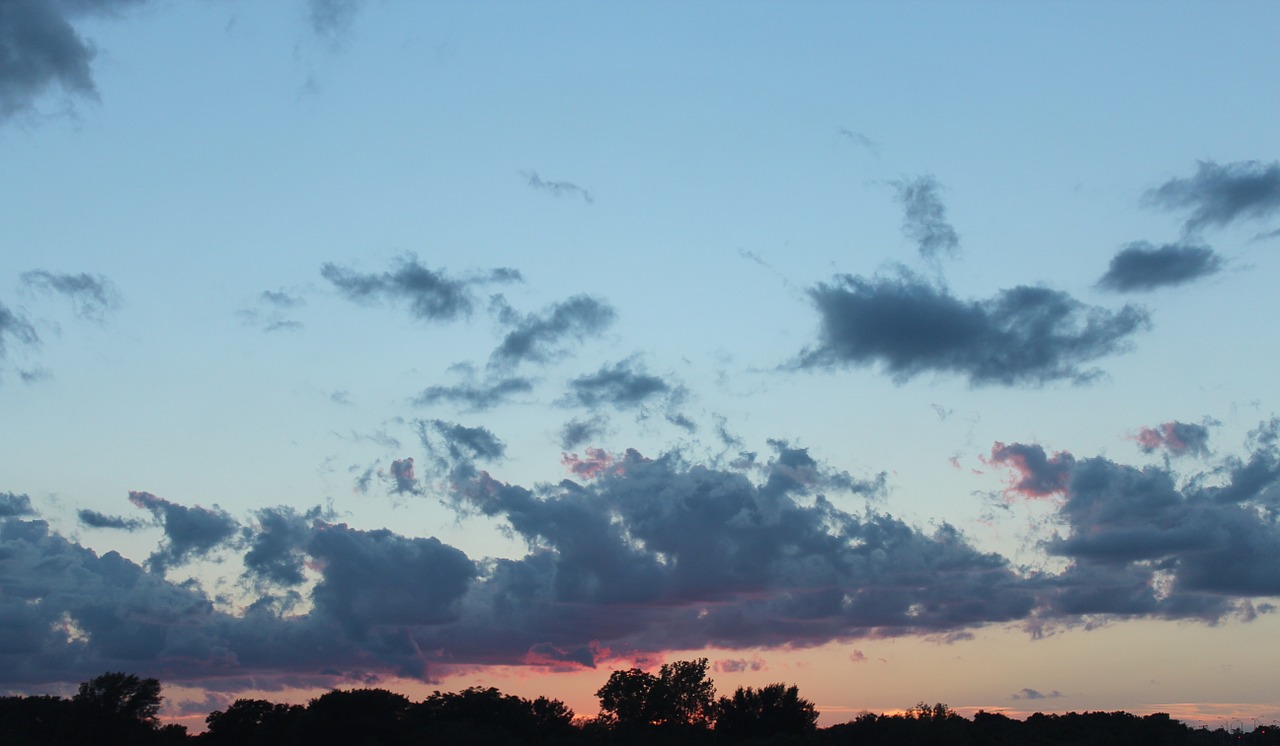 sky sunset blue free photo