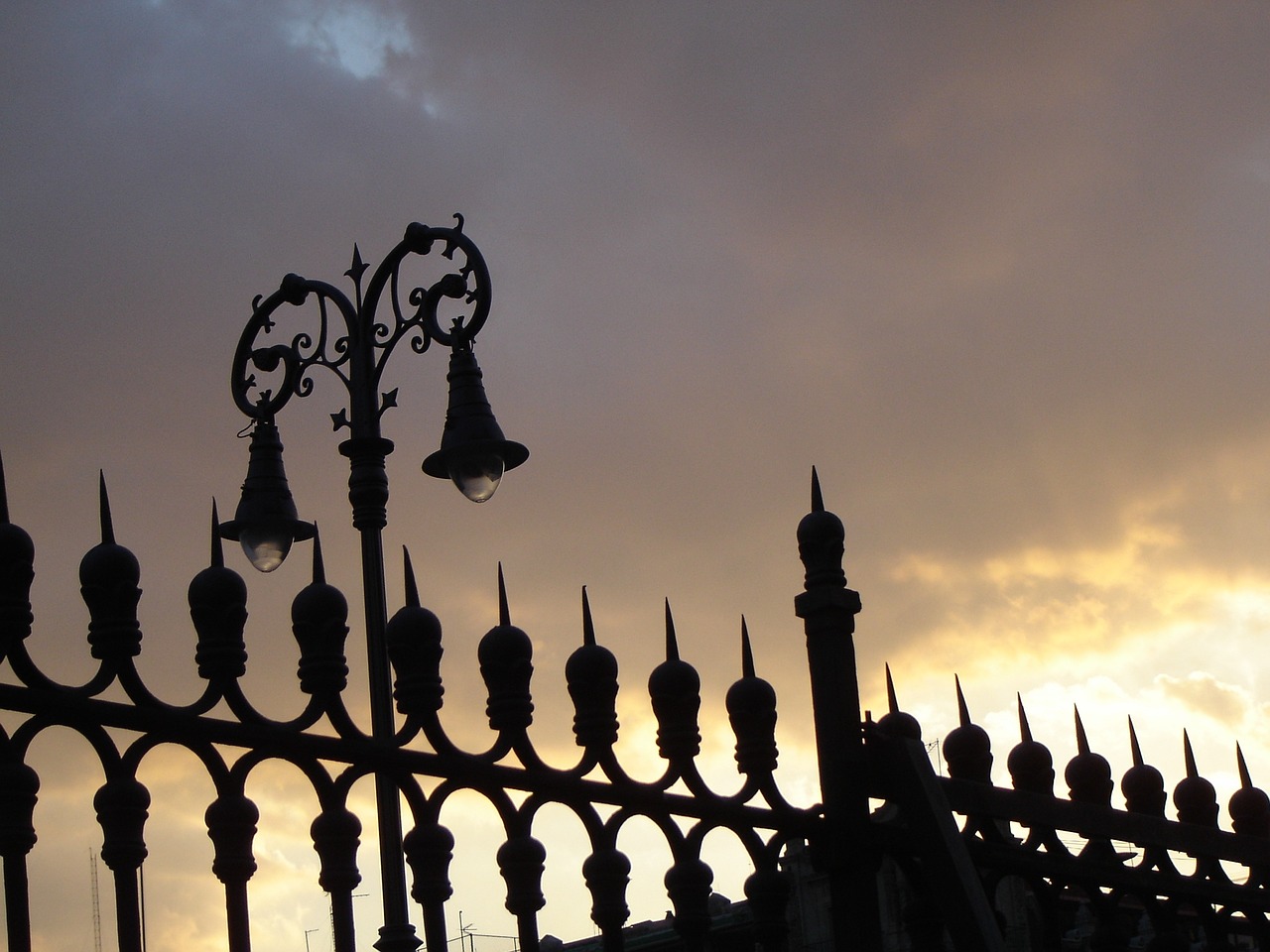 sky fence landscape free photo