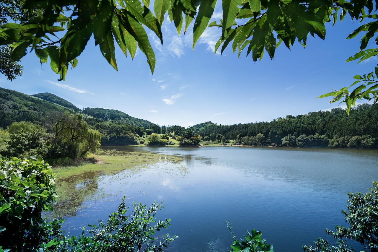 sky and lake for business nature free photo