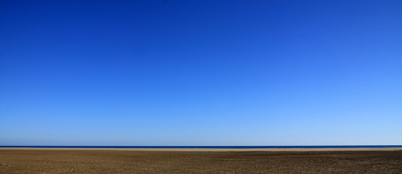 sky background sand ocean free photo