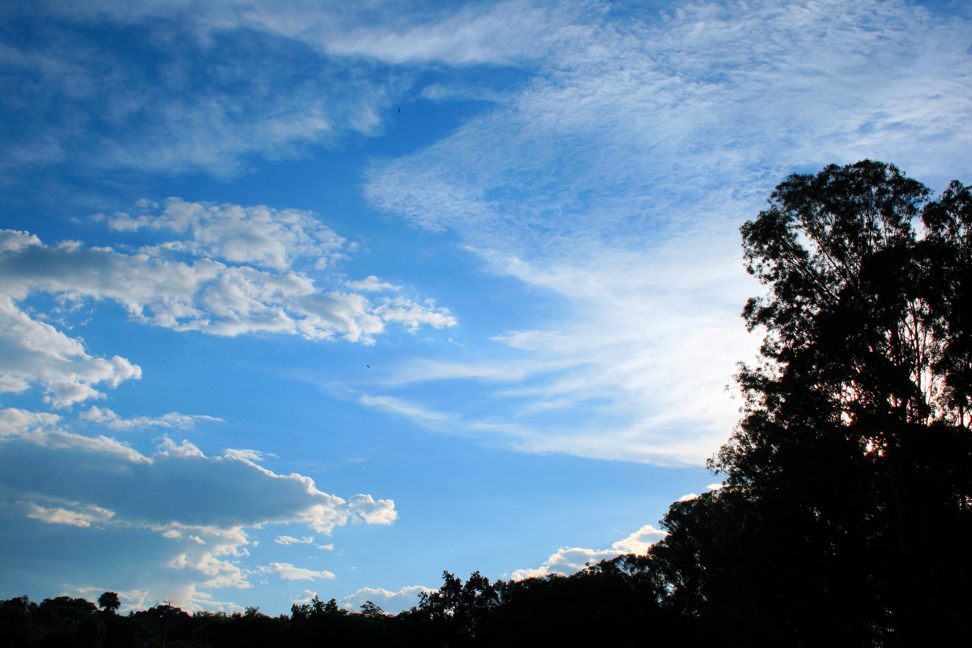 sky blue clouds free photo