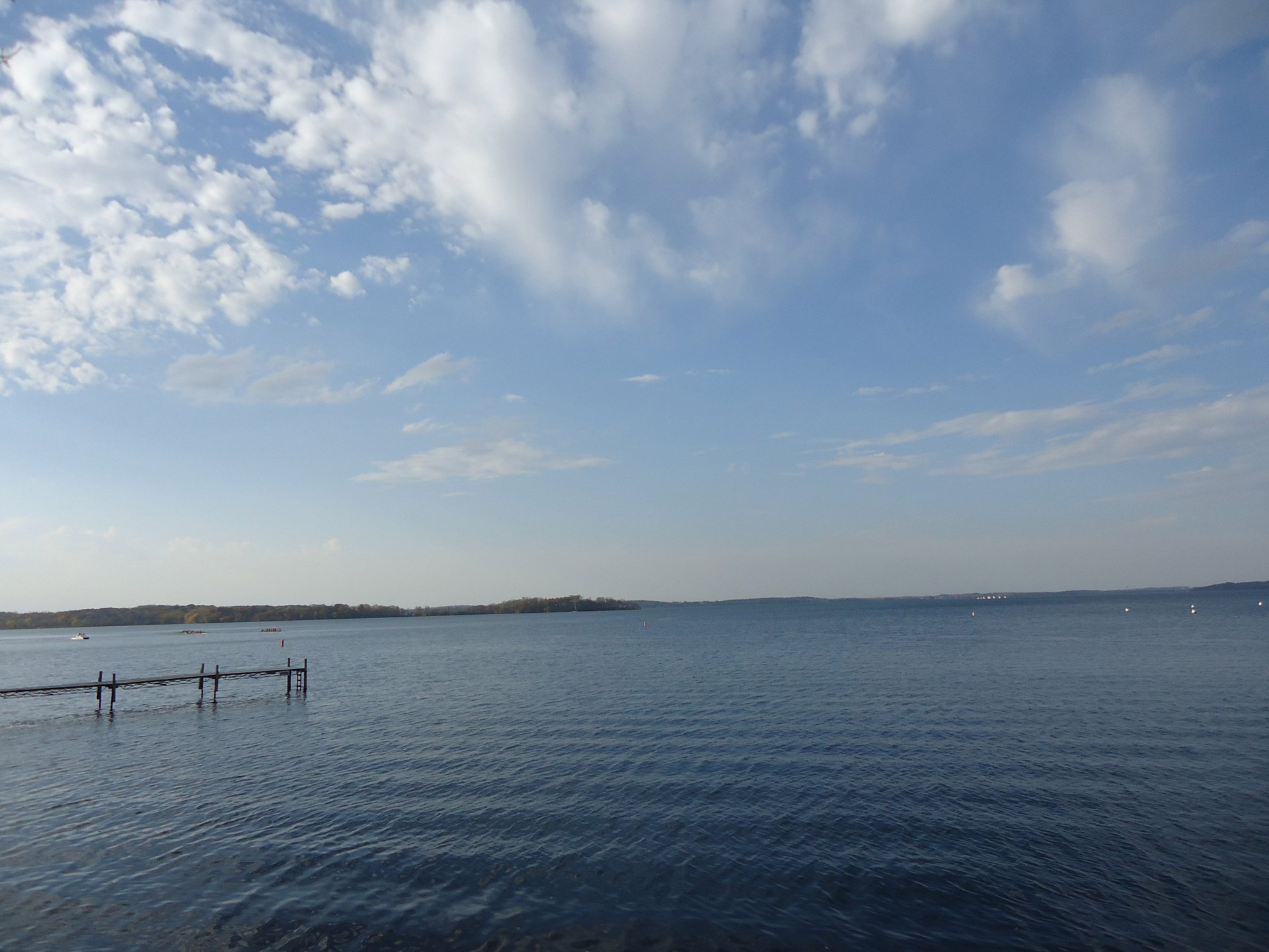 sky lake mendota water free photo