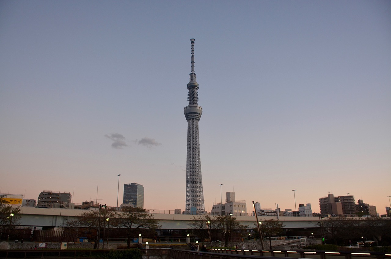 tokyo tower evening free photo