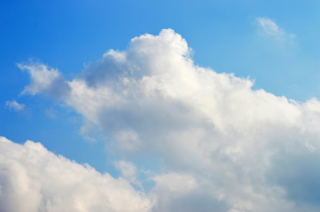 sky with clouds white clouds sky free photo