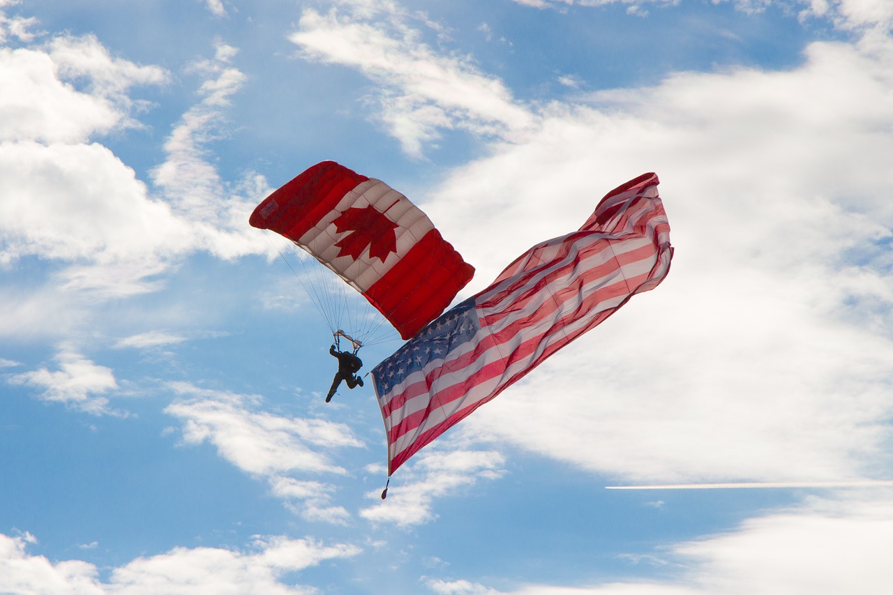 skydiver airshow canadian free photo