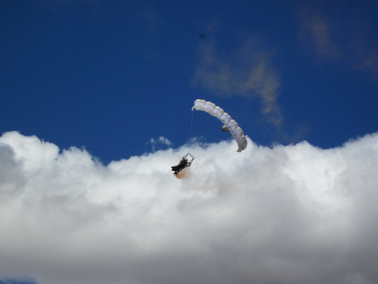 skydiver parachute california free photo