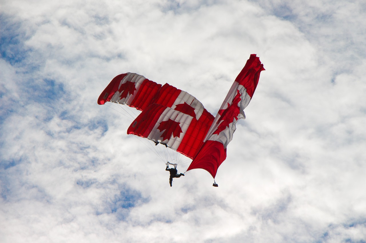 skydivers canadian team free photo