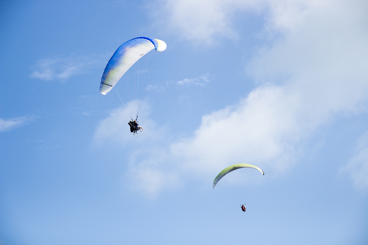 skydiving parachuting fly free photo
