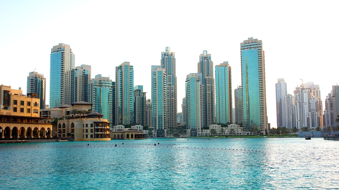 skyline dubai skyscrapers free photo