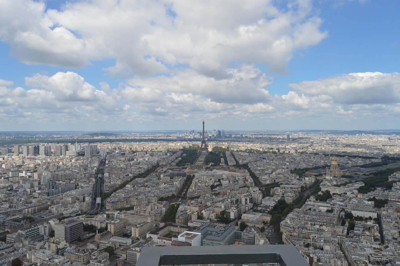 skyline paris panoramic free photo