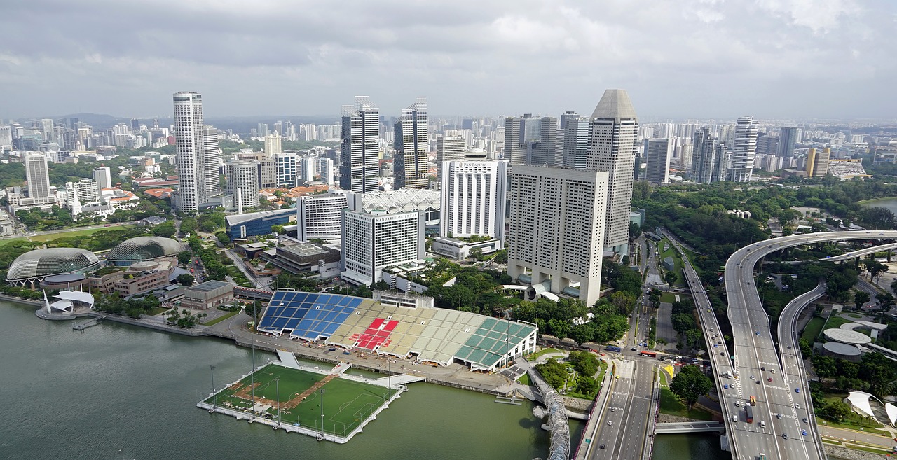 skyline singapore skyscraper free photo